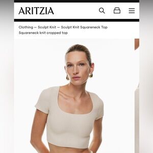 ARITZIA Sculpt knit crop top